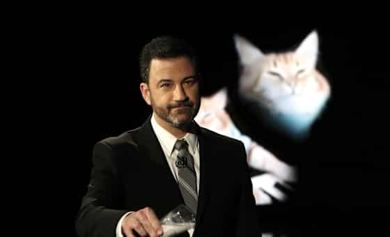 Leah Knauer with Jimmy Kimmel